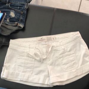 Super soft Hollister white linen like Jean shorts